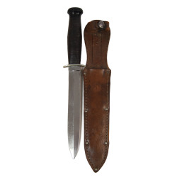 Dagger, Fighting, Stiletto, CASE, with Leather Scabbard