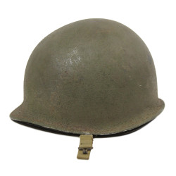 Helmet, M1, Fixed Loops, INLAND Liner, Lt. Cmdr. M. G. Carpenter, US Naval Reserve, Medical Corps, Guadalcanal, 1943