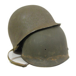 Casque M1, pattes fixes, liner INLAND, Lt. Cmdr. M. G. Carpenter, US Naval Reserve, Medical Corps, Guadalcanal, 1943