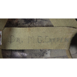 Casque M1, pattes fixes, liner INLAND, Lt. Cmdr. M. G. Carpenter, US Naval Reserve, Medical Corps, Guadalcanal, 1943