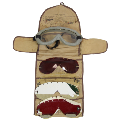 Goggles, Polaroid, No. 1021, US Army, with Canvas Case and Spare Lenses