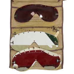 Goggles, Polaroid, No. 1021, US Army, with Canvas Case and Spare Lenses