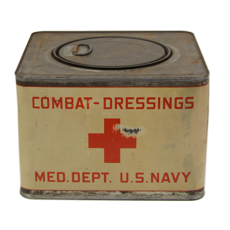 Container, Tin, Combat Dressings, US Navy Medical Department