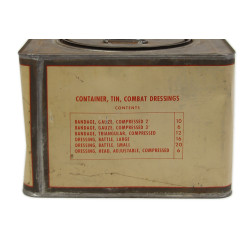 Container, Tin, Combat Dressings, US Navy Medical Department