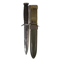 Knife, Trench, USM3 KINFOLKS on Guard, with USM8 Scabbard, 1st Type