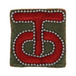 Insignia, 90th Infantry Division, Adorned with Dog Tag Chain