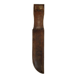 Knife, Fighting, MK 2, CAMILLUS, USMC, with Leather Scabbard, Cpl. Samuel Clegg, Fleet Marine Force