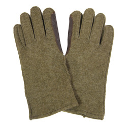 Gloves, Wool, with Leather Palm, US Army, Size 9, FRIED, OSTERMANN CO.