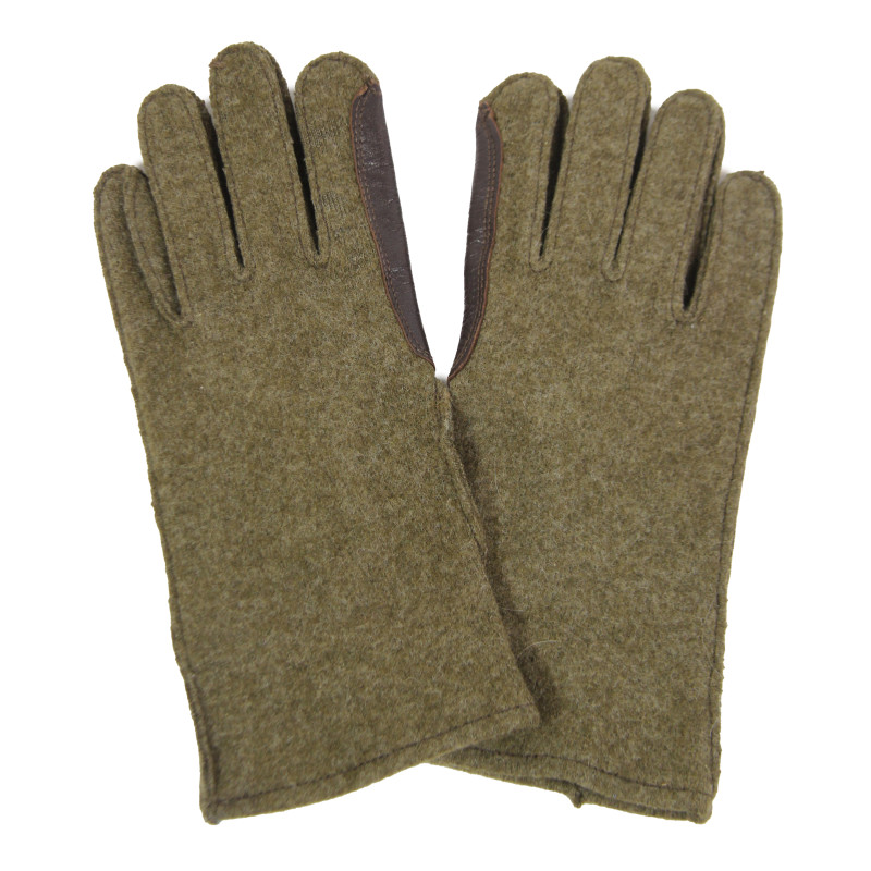 Gloves, Wool, with Leather Palm, US Army, Size 9, FRIED, OSTERMANN CO.