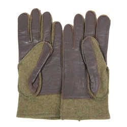 Gloves, Wool, with Leather Palm, US Army, Size 9, FRIED, OSTERMANN CO.