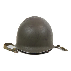 Helmet, M1, Fixed Loops, FIRESTONE Liner, Plain A Washers, 2nd Lt. Charles Smith, Jr.