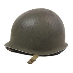 Helmet, M1, Fixed Loops, FIRESTONE Liner, Plain A Washers, 2nd Lt. Charles Smith, Jr.