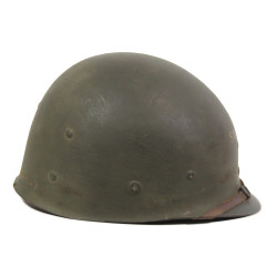 Helmet, M1, Fixed Loops, FIRESTONE Liner, Plain A Washers, 2nd Lt. Charles Smith, Jr.