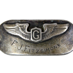 Bracelet, Chain, USAAF, Sterling, S/Sgt. Francis FitzSimons, Jr., Glider Pilot, 1943