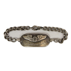 Bracelet, Chain, USAAF, Sterling, S/Sgt. Francis FitzSimons, Jr., Glider Pilot, 1943