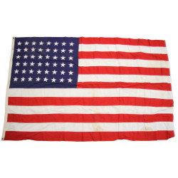 Drapeau US, 48 étoiles brodées, ANNIN, Republic Reg. U.S. Pat. Off., Defiance Fast Colors, 111 x 175 cm