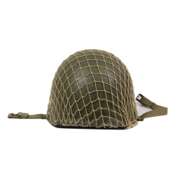 Helmet, M1, Fixed Loops, FIRESTONE/INLAND Liner, with Camouflage Net