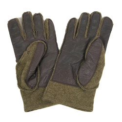 Gloves, Wool, with Leather Palm, US Army, Size 9, J. KAYSER & CO.