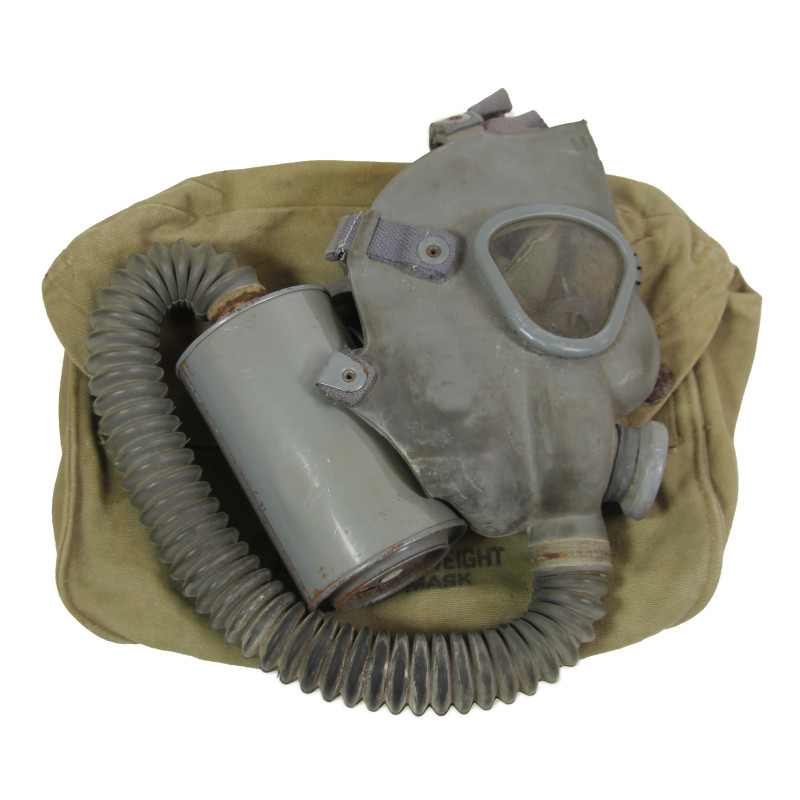 Mask, Gas, Lightweight, OD 3, 1943, Complete