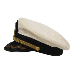 Casquette officier supérieur, US Navy, blanche, BANCROFT