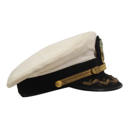 Casquette officier supérieur, US Navy, blanche, BANCROFT