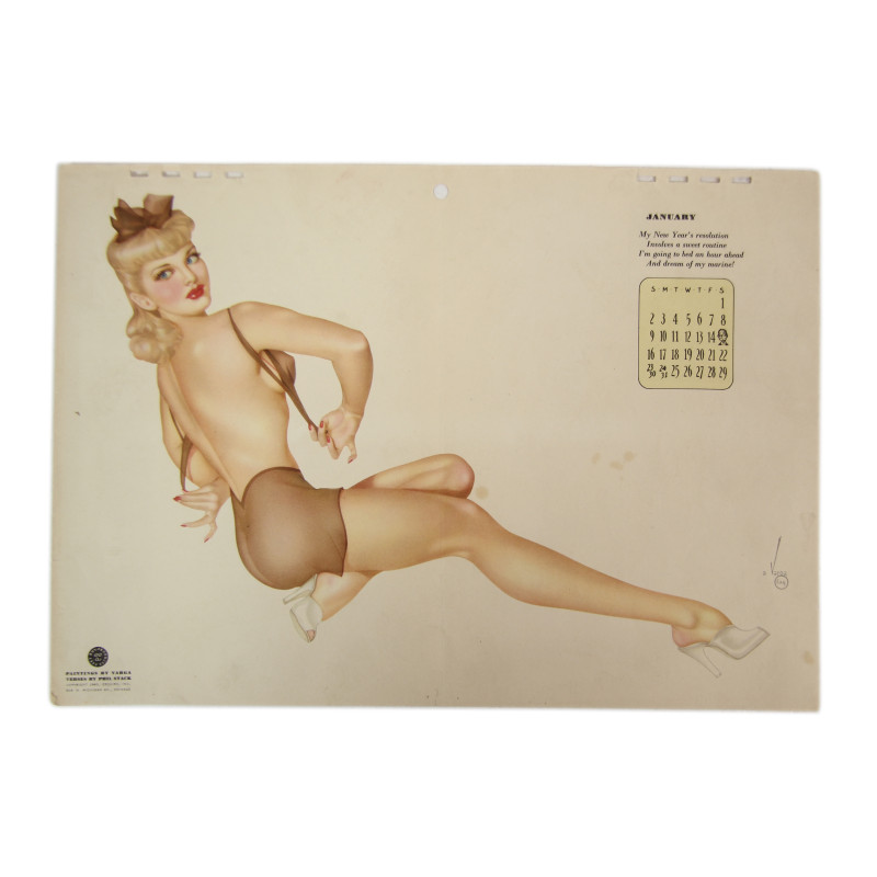 Pin up, Esquire, Alberto Vargas, janvier 1944