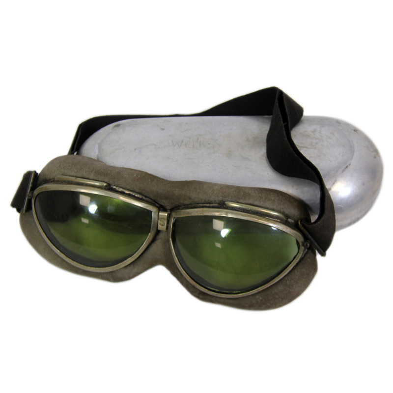 Goggles, Flying, Commander, STRAUSS & BUEGELEISEN, US Navy, with Case