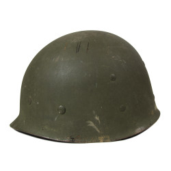 Helmet, M1, Fixed Loops, WESTINGHOUSE Liner, Plain A Washers, Major E.R. Baker