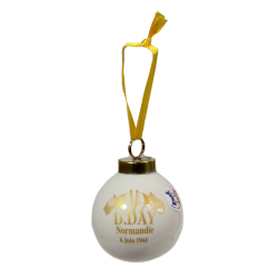 Christmas ornaments, D-Day, White