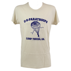 T-shirt, US PARATROOPS Camp Toccoa, Floqué