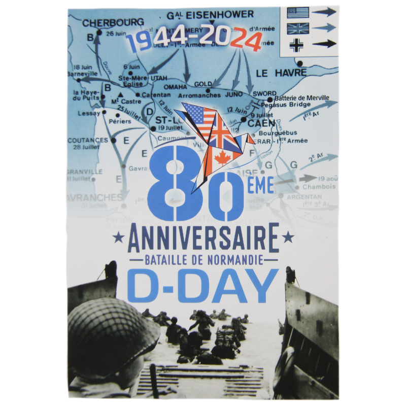 Postcard, "80th anniversary of the Normandy landings"