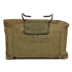 Pochette à pansement M-1942, J.Q.M.D. 1944, avec pansement