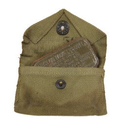 Pouch, First-Aid, M-1942, J.Q.M.D. 1944, with First-Aid Packet