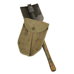 Shovel, Folding, M1943, WOOD 1944, with 1st Type Carrier, HINSON MFG. CO. 1943