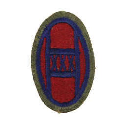 Insignia, Sleeve, 30th Infantry Division, OD Border and Back, 1943