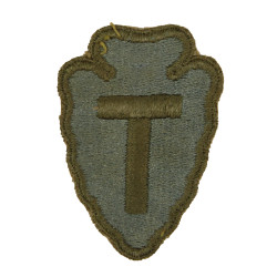 Insigne, 36th Infantry Division, bord vert, dos vert, 1943