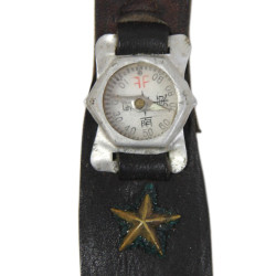 Watchband, Leather, Imperial Japanese Army, with Compass