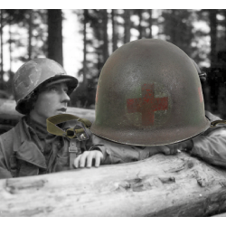 Helmet, M1, Schlueter, Medic, Camouflaged, FIRESTONE Liner