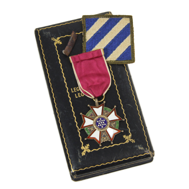 Medal, Legion of Merit, in Case, Legionnaire Degree, 1st Lt. Allan Swaim, 15th Inf. Regt., 3rd Infantry Division, MTO