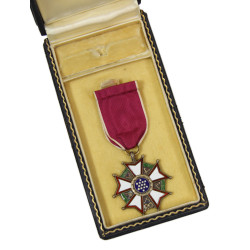 Medal, Legion of Merit, in Case, Legionnaire Degree, 1st Lt. Allan Swaim, 15th Inf. Regt., 3rd Infantry Division, MTO