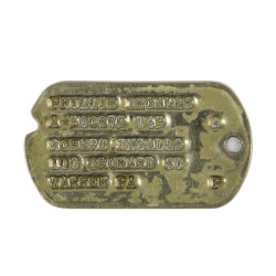 Plaque d'identité, Dog Tag, Cpl. Phyllis Ingalls, WAC, USAAF, PTO