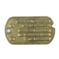 Plaque d'identité, Dog Tag, Cpl. Phyllis Ingalls, WAC, USAAF, PTO