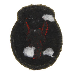 Patch, 34th Infantry Division, OD Border, Black Back, British Made