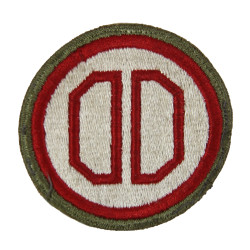 Insigne, 31st Infantry Division, bord vert, dos vert, 1943