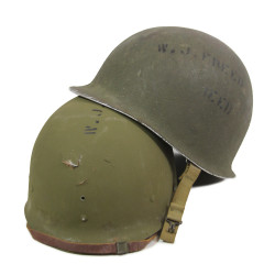 Casque M1, pattes fixes, liner FIRESTONE, MM2c William Freed, Seabees