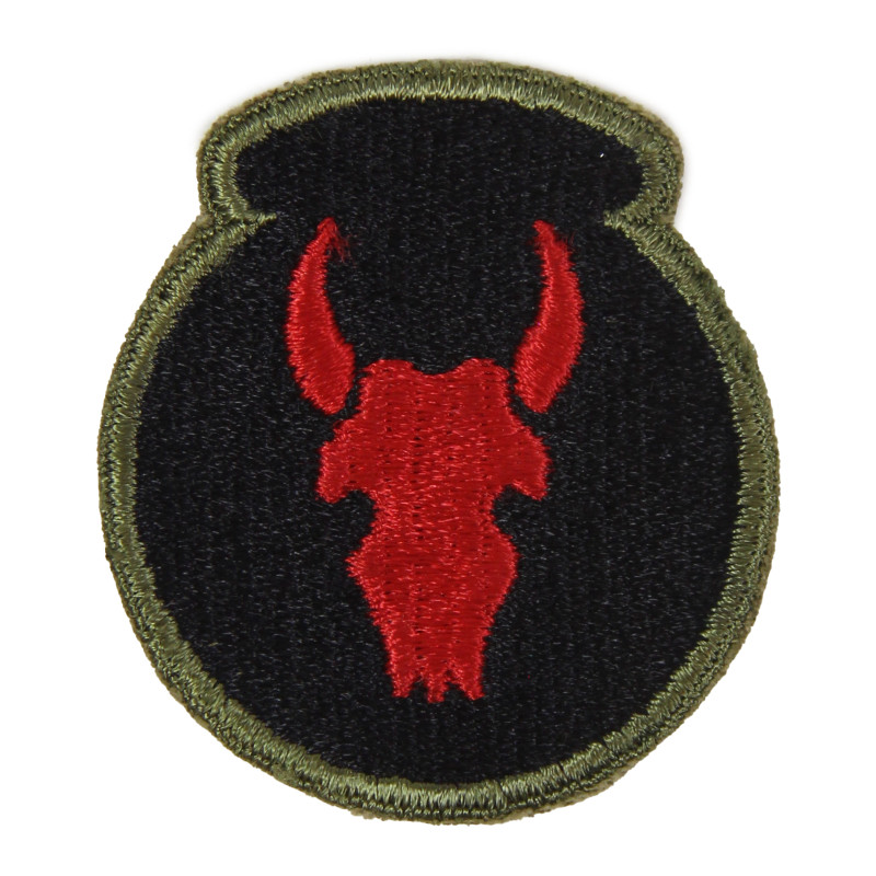 Insigne, 34th Infantry Division, bord vert, dos vert, 1943