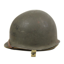 Helmet, M1, Fixed Loops, HAWLEY Liner, SM2c Paul Nesser, USS Cuttlefish, Atlantic