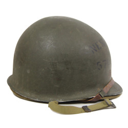 Helmet, M1, Fixed Loops, HAWLEY Liner, SM2c Paul Nesser, USS Cuttlefish, Atlantic