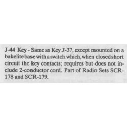 Key, J-44, US Army Signal Corps