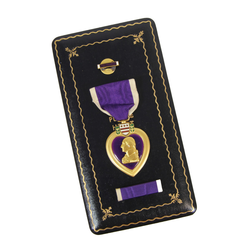 Medal, Purple Heart, in Case, A.E. Co., Utica, NY, 1943